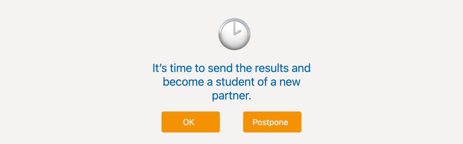 Every 15 minutes, students switch partners